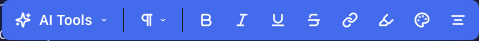 AI tools toolbar in the Enad PIM editor